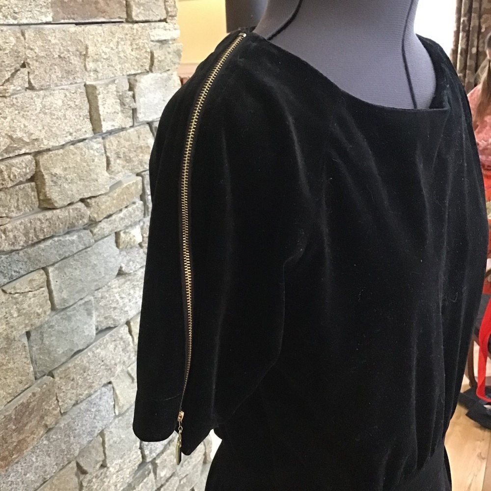 Black velvet dress